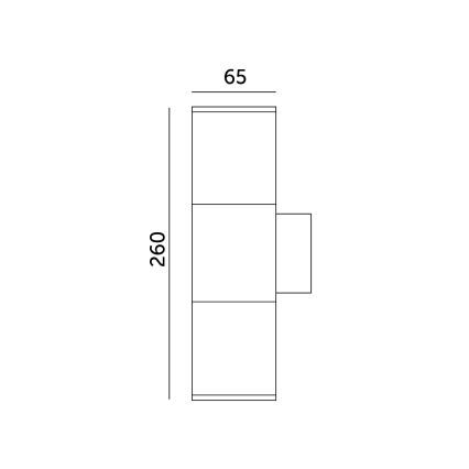 Āra sienas lampa 2xGU10/35W/230V IP54 apaļa melna
