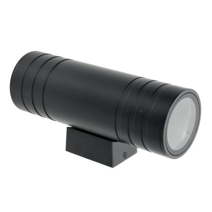 Āra sienas lampa 2xGU10/35W/230V IP54 apaļa melna