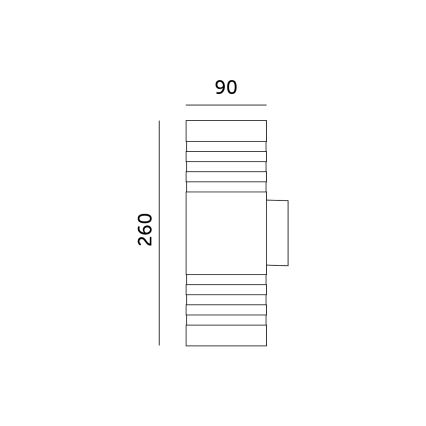 Āra sienas lampa 2xGU10/35W/230V IP54 apaļa melna