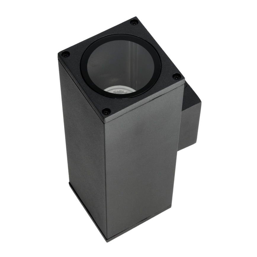 Āra sienas lampa 2xGU10/35W/230V IP54 leņķa melna