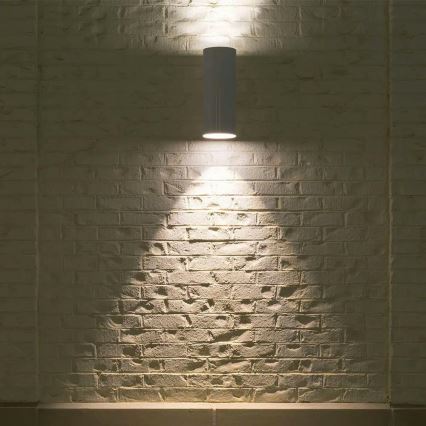 Āra sienas lampa 2xGU10/40W/230V IP54 balta