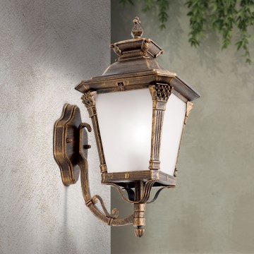 Āra sienas lampa AIKO 1xE27/60W/230V IP23 bronza/patina