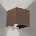 Āra sienas lampa ar kustības un gaismas sensoru CUBE-S LED/13W/230V IP54 brūna