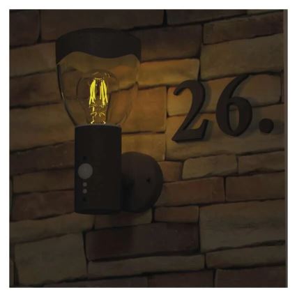Āra sienas lampa ar sensoru ARTEO 1xE27/15W/230V IP44