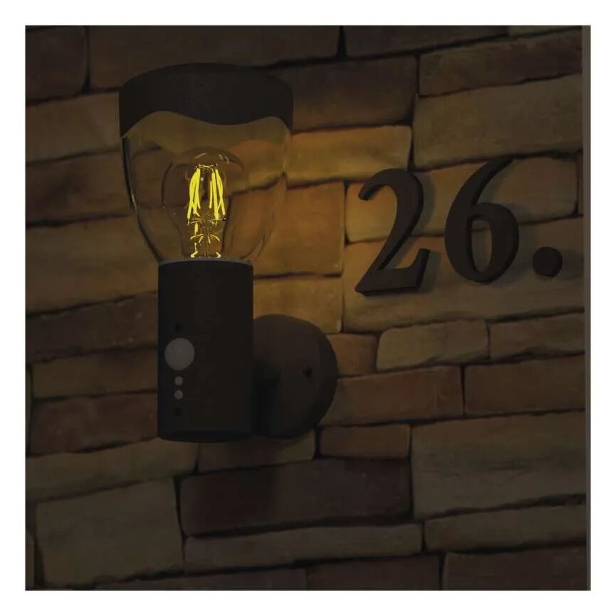 Āra sienas lampa ar sensoru ARTEO 1xE27/15W/230V IP44