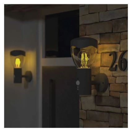 Āra sienas lampa ar sensoru ARTEO 1xE27/15W/230V IP44
