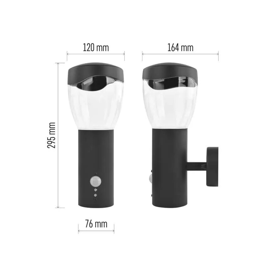 Āra sienas lampa ar sensoru ARTEO 1xE27/15W/230V IP44