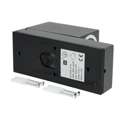 Āra sienas lampa ar sensoru QUAZAR 1xGU10/35W/230V IP44 pelēks