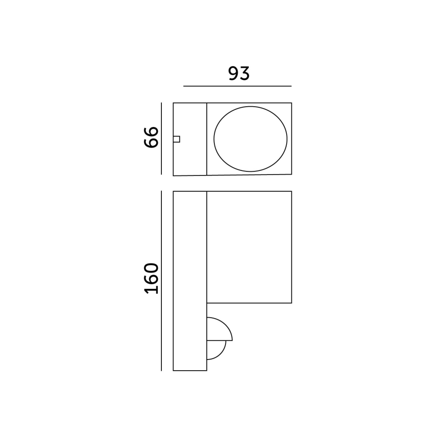Āra sienas lampa ar sensoru QUAZAR 1xGU10/35W/230V IP44 pelēks