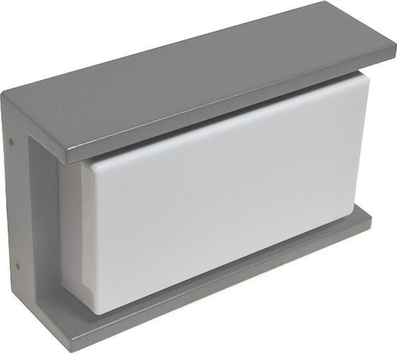 Āra sienas lampa ARAGO 1xE27/60W/230V IP54 pelēka