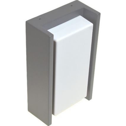 Āra sienas lampa ARAGO 1xE27/60W/230V IP54 pelēka