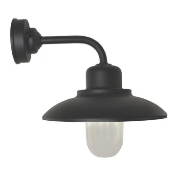 Āra sienas lampa BARD 1xE27/60W/230V IP44 melna