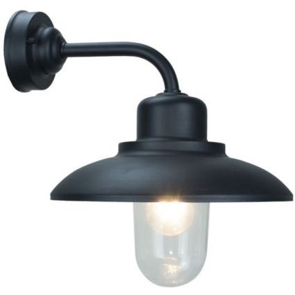 Āra sienas lampa BARD 1xE27/60W/230V IP44 melna