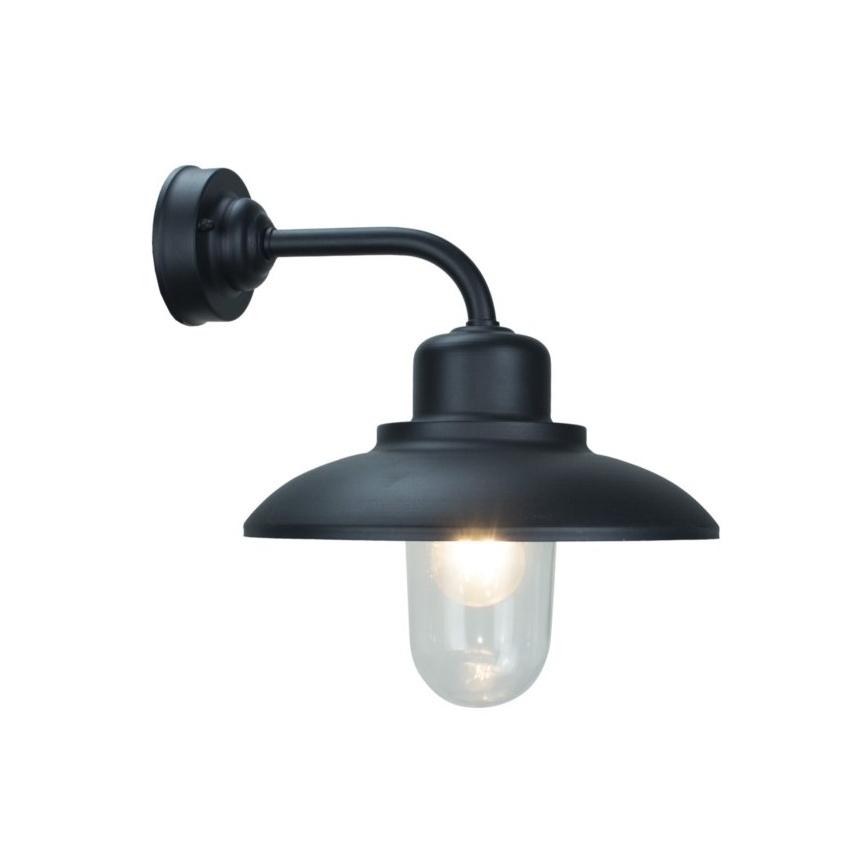 Āra sienas lampa BARD 1xE27/60W/230V IP44 melna