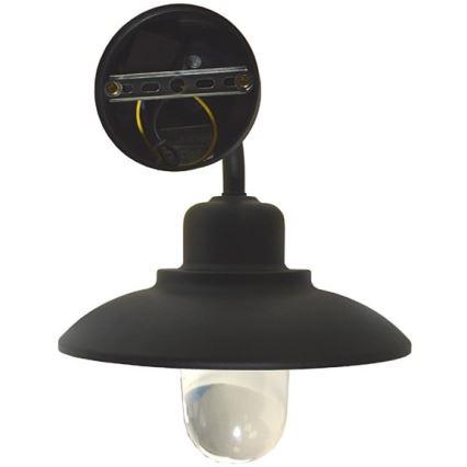 Āra sienas lampa BARD 1xE27/60W/230V IP44 melna