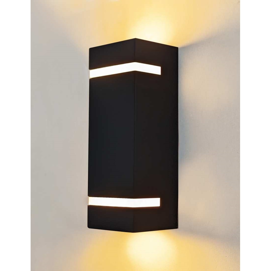 Āra sienas lampa BRICK 2xGU10/7W/230V IP44