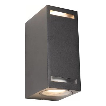 Āra sienas lampa FAVEIRA 2xGU10/7W/230V IP44 antracīta