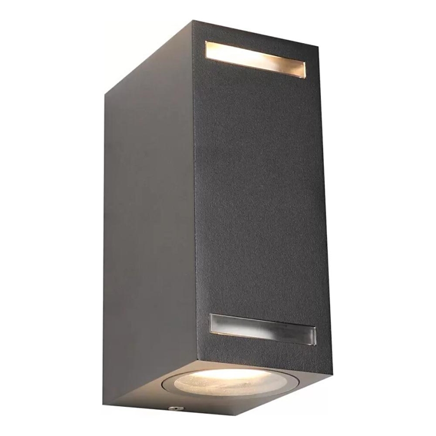 Āra sienas lampa FAVEIRA 2xGU10/7W/230V IP44 antracīta