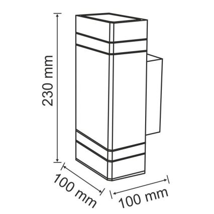 Āra sienas lampa GILBERT 2xGU10/10W/230V IP44
