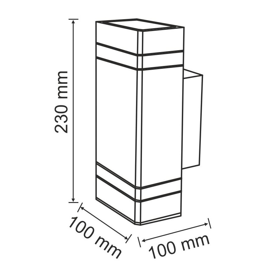 Āra sienas lampa GILBERT 2xGU10/10W/230V IP44