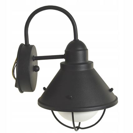 Āra sienas lampa LAVINA 1xE27/60W/230V IP44 melna