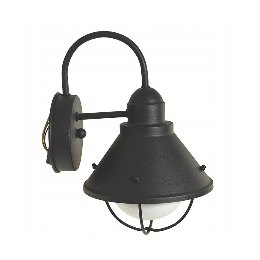 Āra sienas lampa LAVINA 1xE27/60W/230V IP44 melna