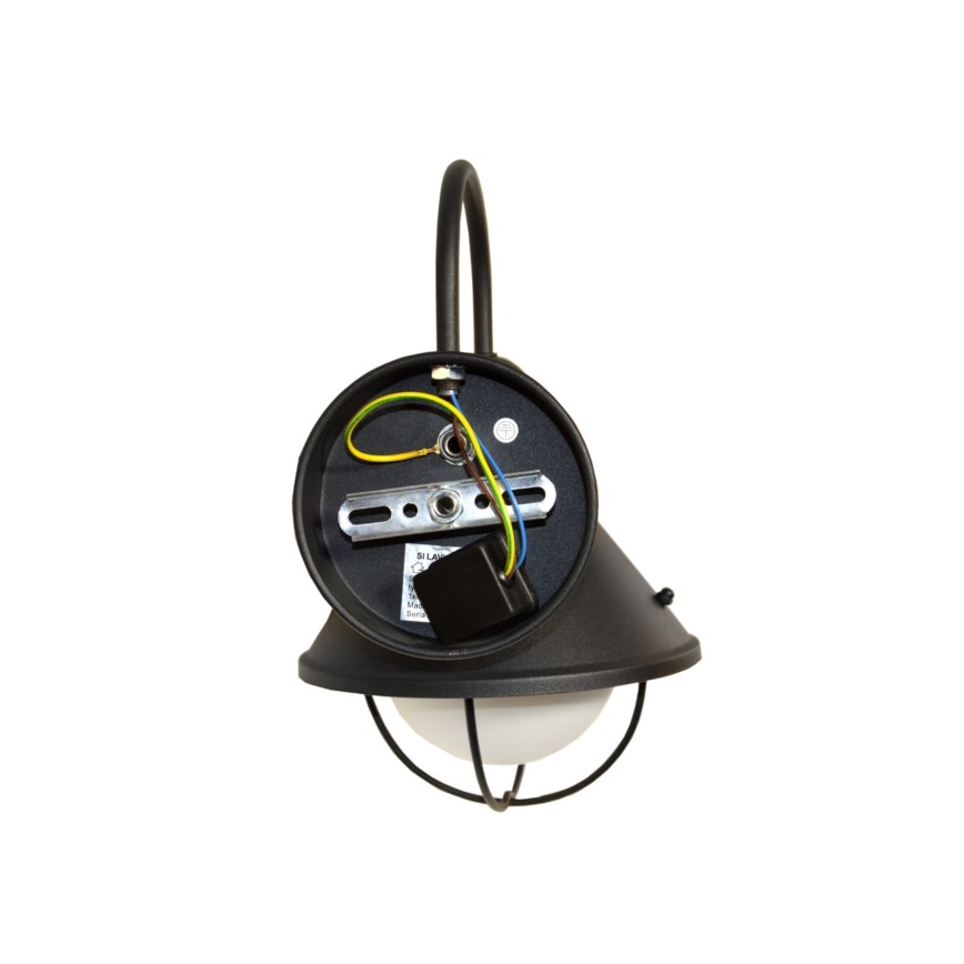 Āra sienas lampa LAVINA 1xE27/60W/230V IP44 melna