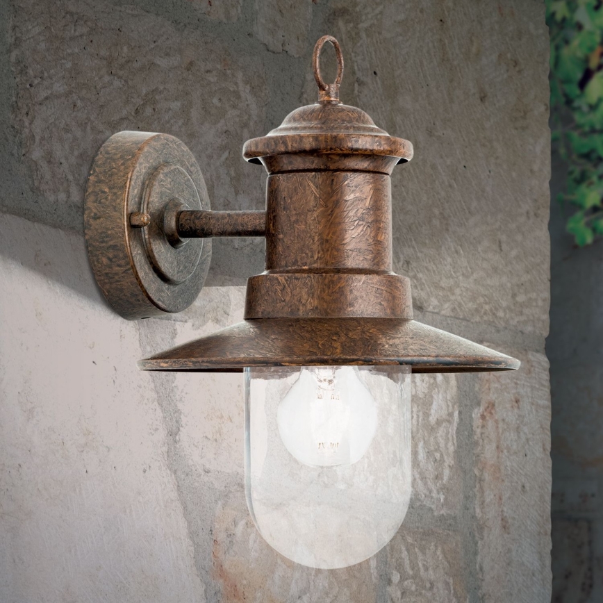 Āra sienas lampa LEONIE 1xE27/60W/230V IP44 bronza