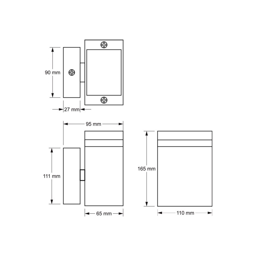 Āra sienas lampa LITEK 1xGU10/30W/230V IP54 pelēka