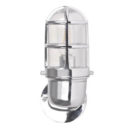 Āra sienas lampa LUND 1xE27/12W/230V IP44 hroms