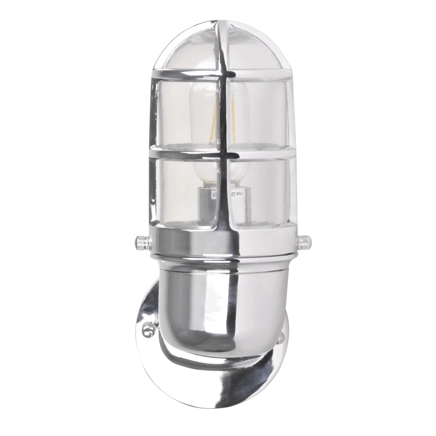 Āra sienas lampa LUND 1xE27/12W/230V IP44 spīdīgi hromēts