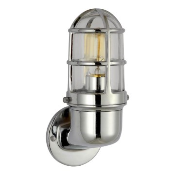 Āra sienas lampa LUND 1xE27/12W/230V IP44 spīdīgi hromēts