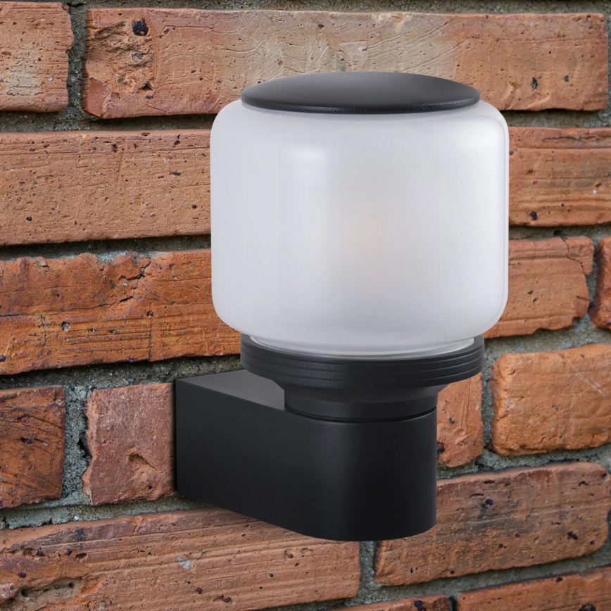 Āra sienas lampa MADRID 1xE27/12W/230V IP44 melna