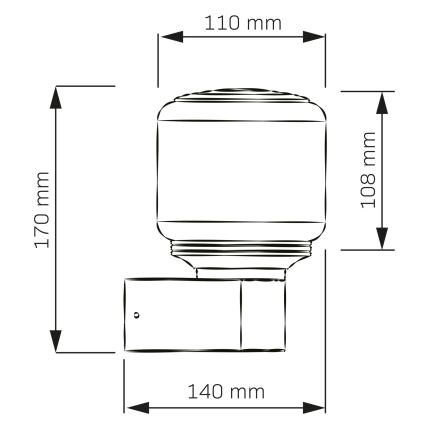 Āra sienas lampa MADRID 1xE27/12W/230V IP44 melna