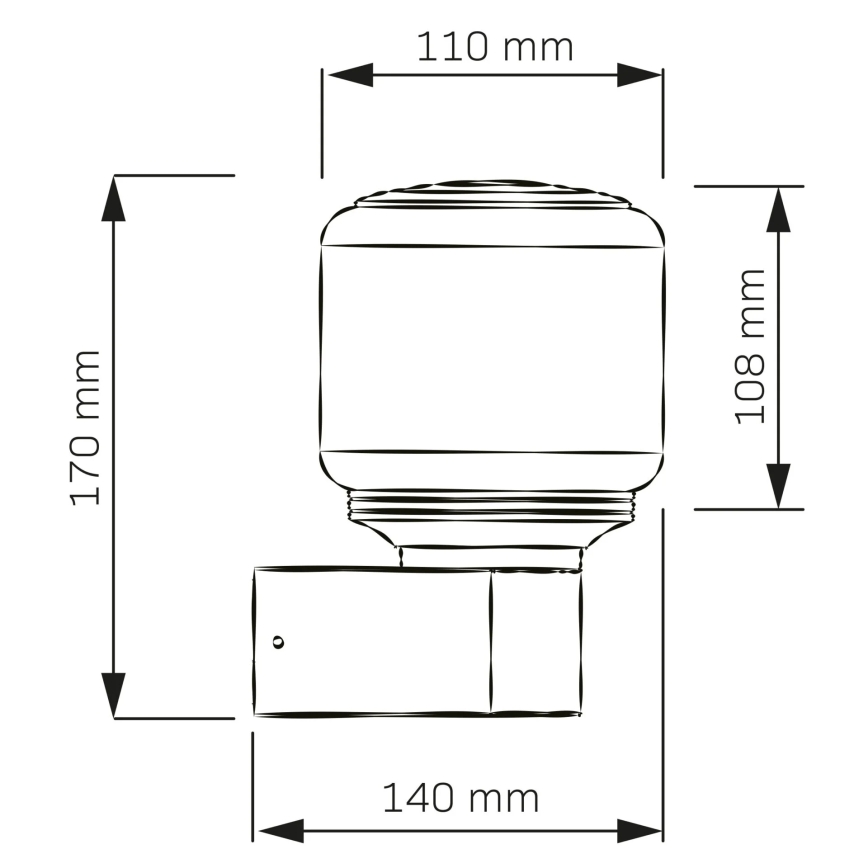 Āra sienas lampa MADRID 1xE27/12W/230V IP44 melna