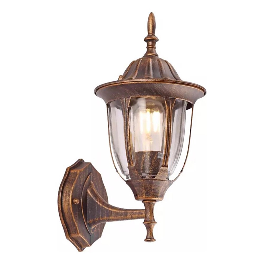 Āra sienas lampa MANOEL 1xE27/15W/230V IP44 bronzas patina