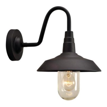 Āra sienas lampa NILDA 1xE27/60W/230V IP44 melna