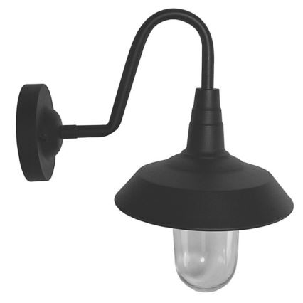 Āra sienas lampa NILDA 1xE27/60W/230V IP44 melna
