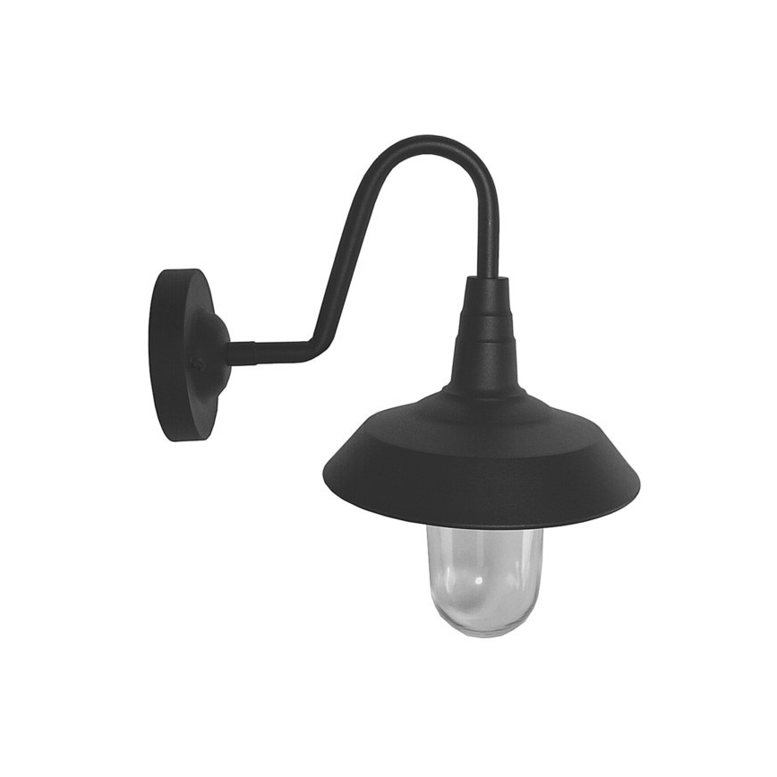 Āra sienas lampa NILDA 1xE27/60W/230V IP44 melna