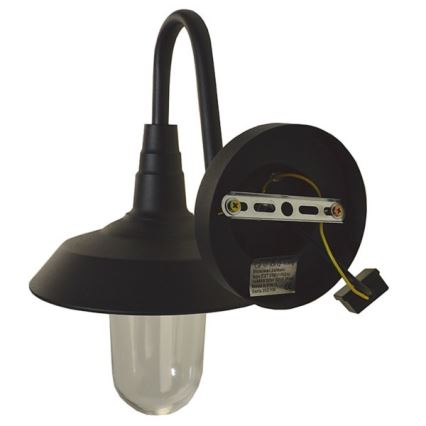 Āra sienas lampa NILDA 1xE27/60W/230V IP44 melna