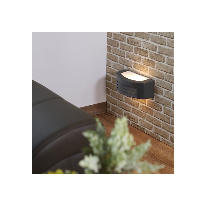 Āra sienas lampa OLIANA 1xE27/60W/230V IP54 antracīta