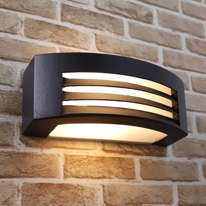 Āra sienas lampa OLIANA 1xE27/60W/230V IP54 melna