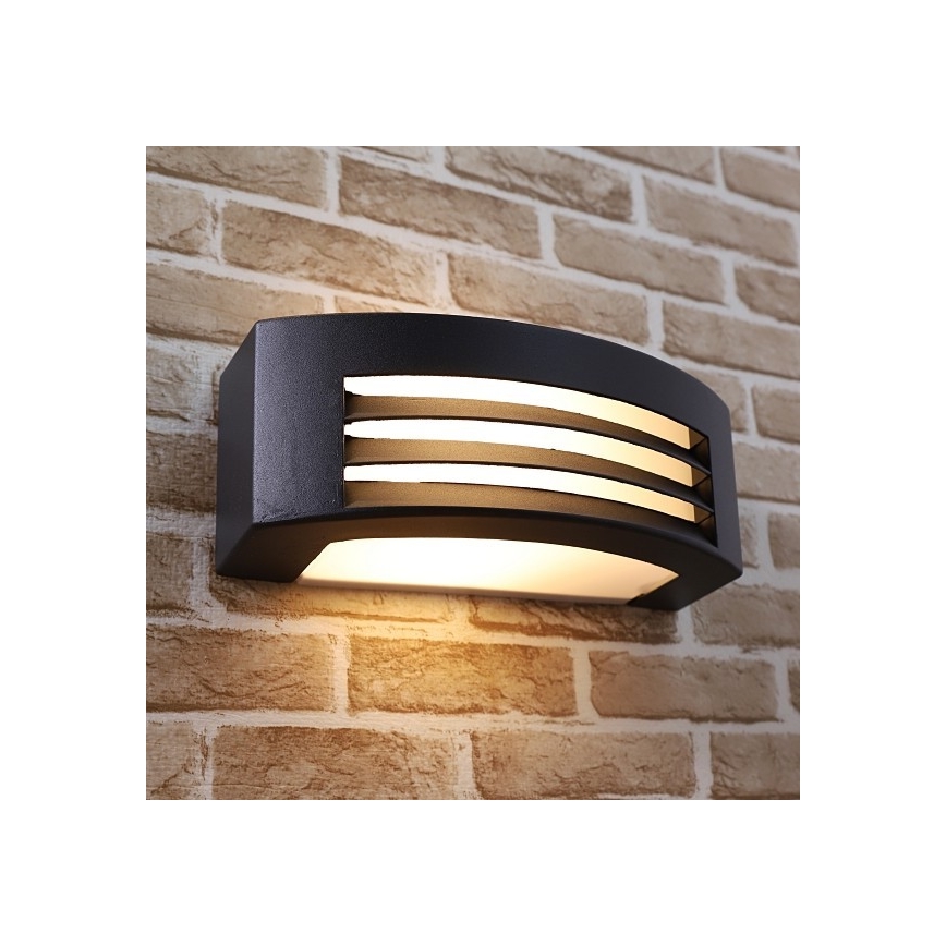 Āra sienas lampa OLIANA 1xE27/60W/230V IP54 melna