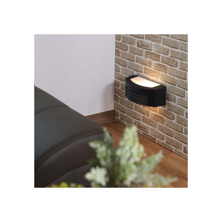 Āra sienas lampa OLIANA 1xE27/60W/230V IP54 melna