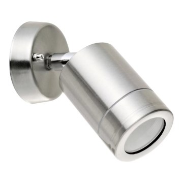 Āra sienas lampa OLIMP 2 1xGU10/8W/230V IP44 nerūsējošs tērauds