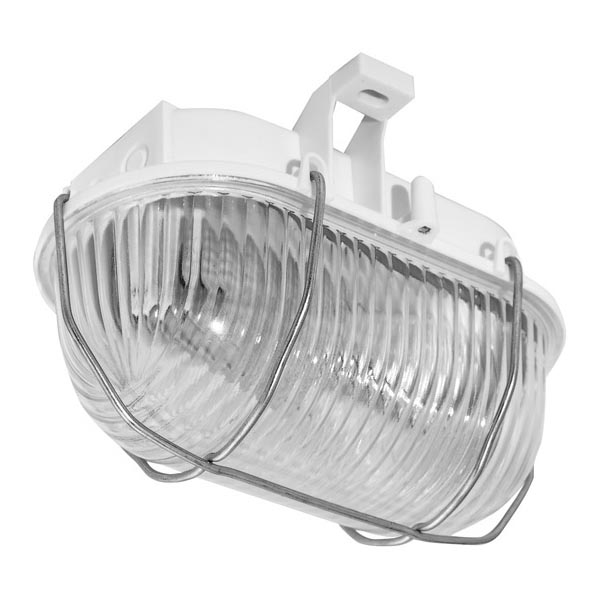 Āra sienas lampa OVAL 1xE27/60W/230V balta IP44