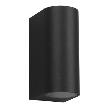 Āra sienas lampa OVALIS 2xGU10/35W/230V IP44 melna
