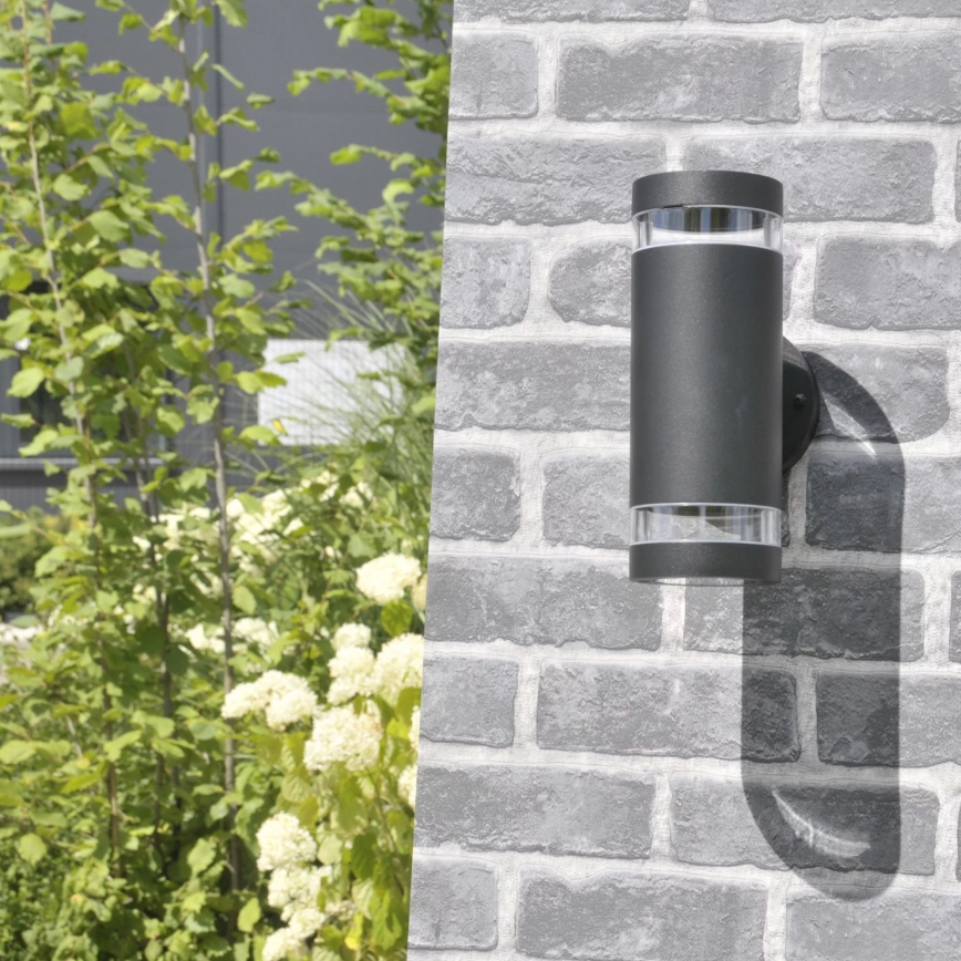 Āra sienas lampa RINO 2xGU10/12W/230V IP54 melna