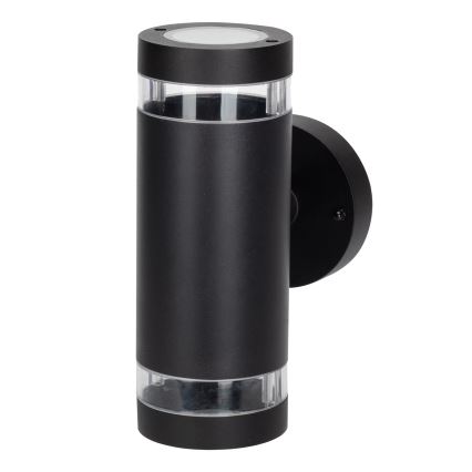 Āra sienas lampa RINO 2xGU10/12W/230V IP54 melna