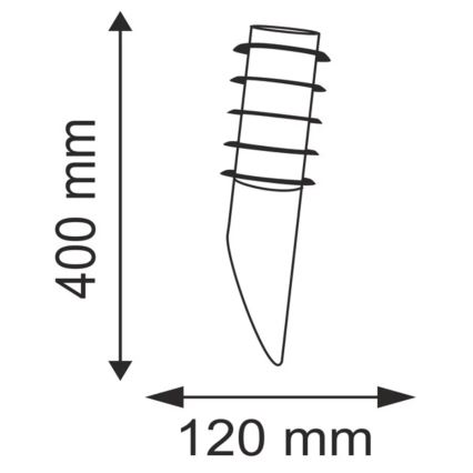 Āra sienas lampa SERENA 1xE27/10W/230V IP44 antracīta